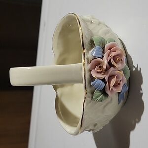 Glass Easter Basket Figurine